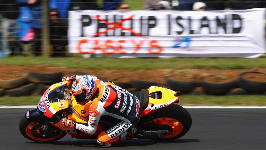 Stoner cruises around Phillip Island