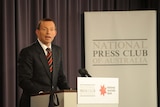 Tony Abbott speaks at the National Press Club in Canberra