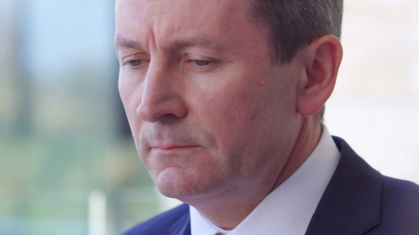 WA Premier Mark McGowan looking sad