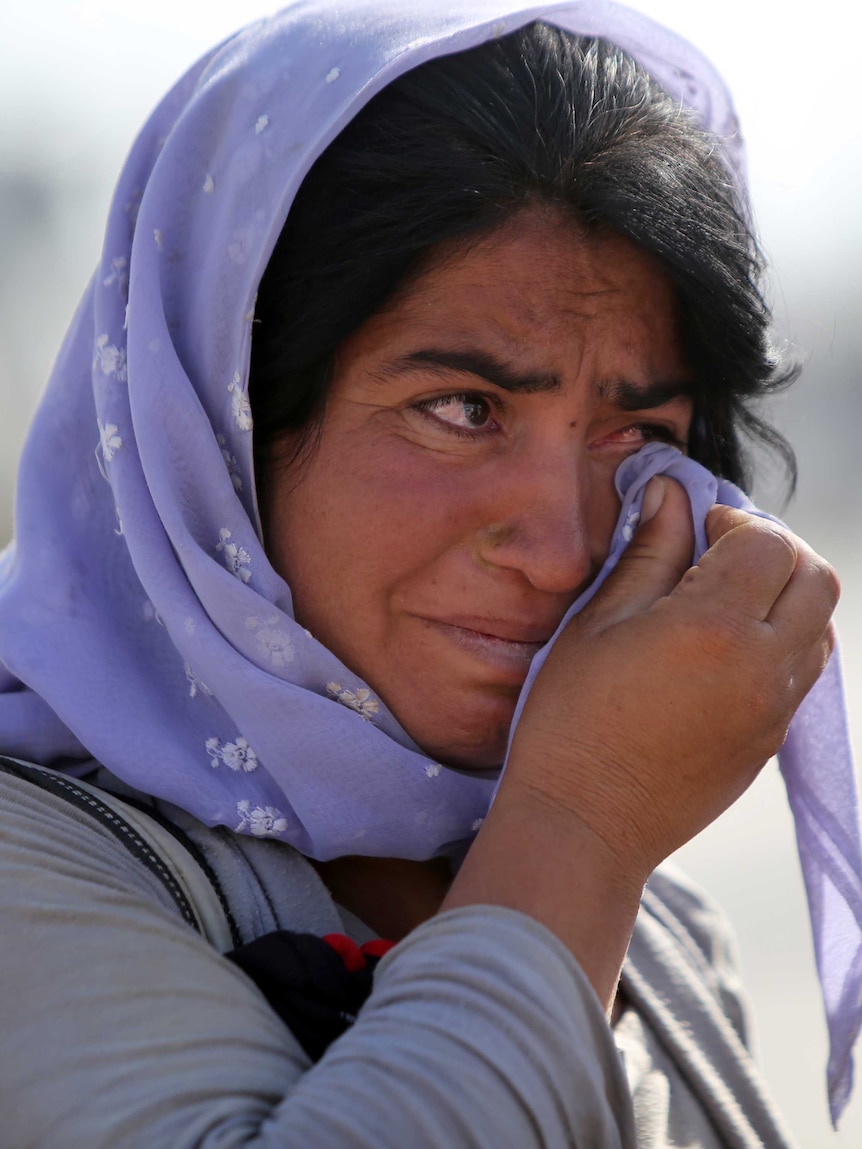 Yazidi refugee escapes to UN camp