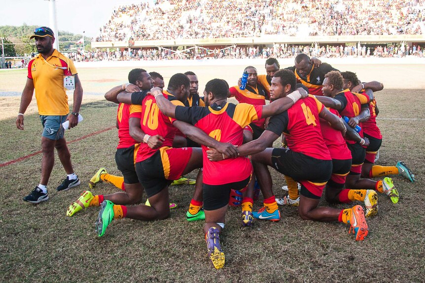 PNG Rugby Team at Pacific Games 2015