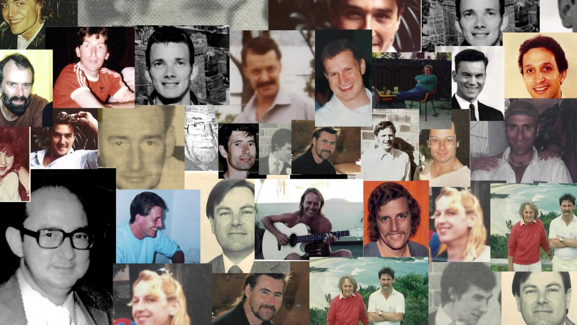 Collage of pictures of men whose deaths were investigated by the nsw gay hate inquiry