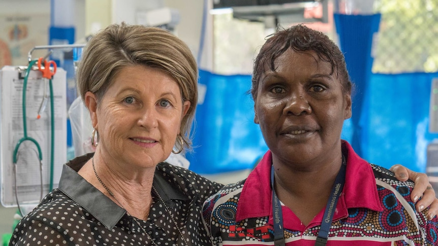 Assistant director of nursing Tracey Wylie and renal health worker Belinda Johnson