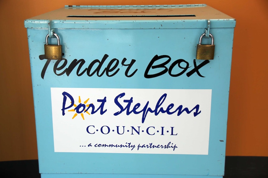 Tender box at Port Stephens Council.