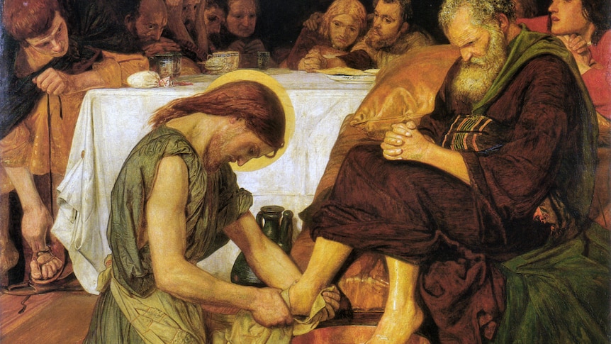Jesus washing Peter's feet