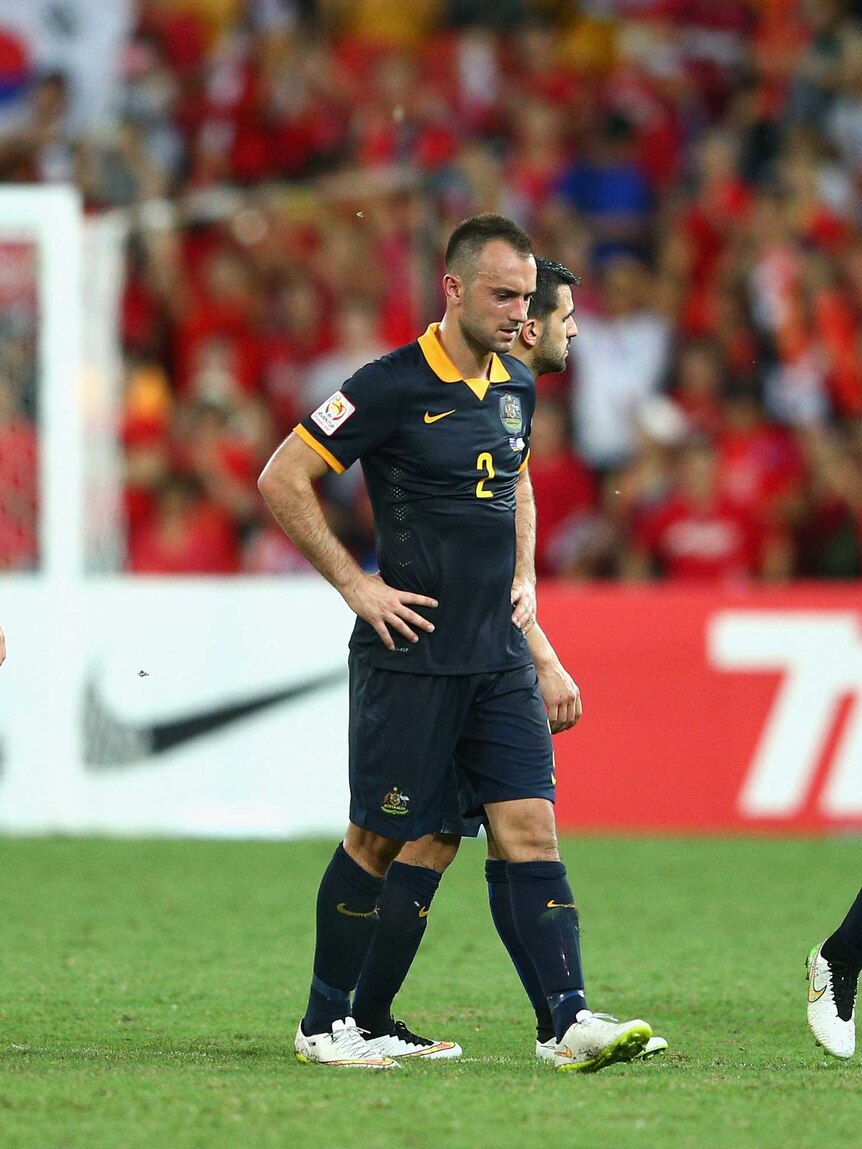 Franjic looks on after loss to South Korea