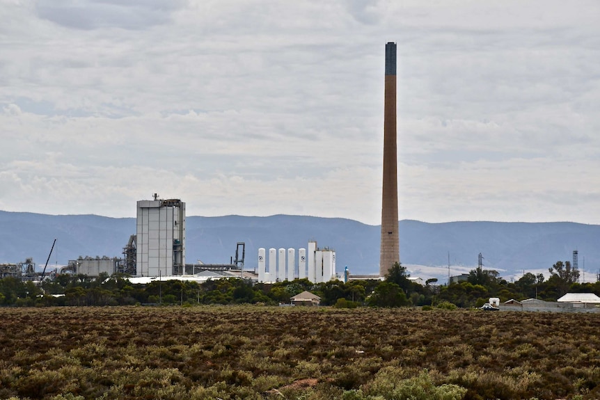 The Port Pirie lead smelter from a distance.