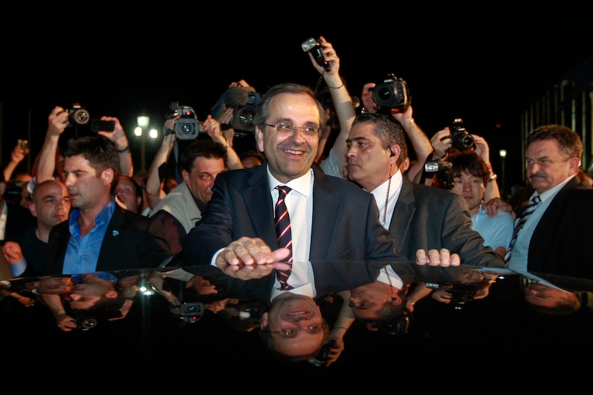 New Democracy declares victory after Greek election (Reuters: John Kolesidis)