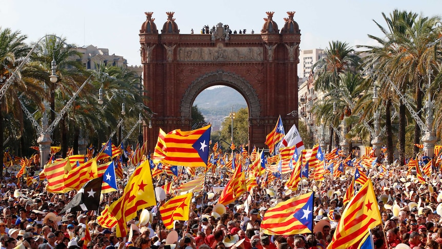 Mass rally for Catalan independence in Barcelona