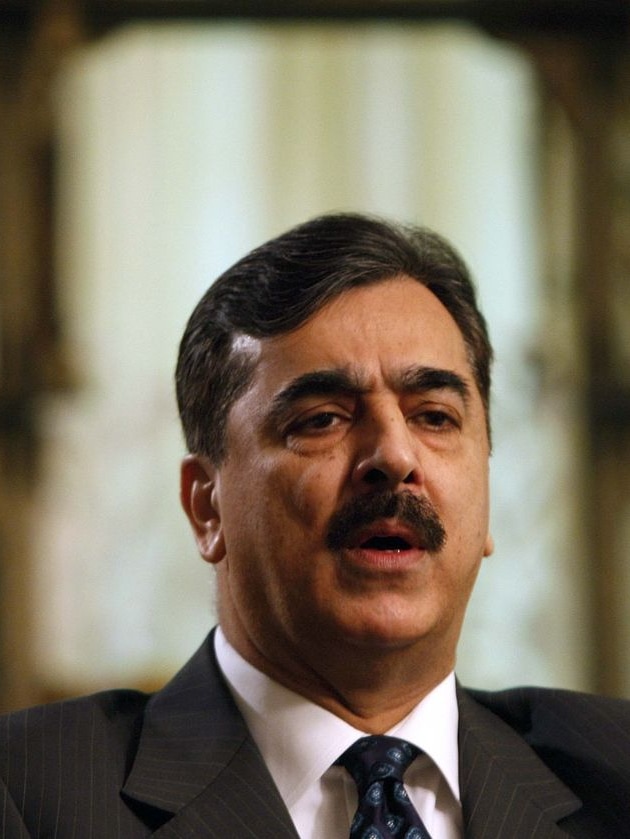 Pakistani prime minister Yousaf Raza Gilani