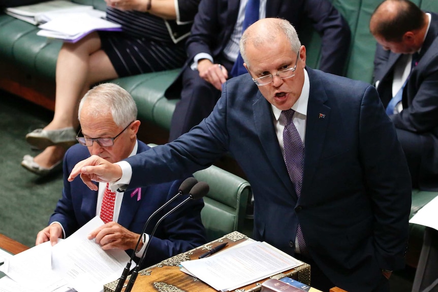 Treasurer Scott Morrison during Question Time