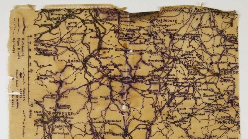 Master map: Lieutenant Jack Millet drew this original map while being held as a POW in Colditz