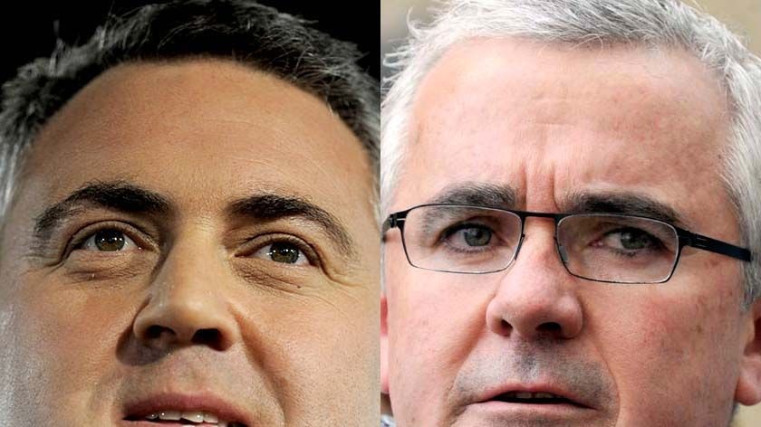 LtoR Joe Hockey and Andrew Wilkie