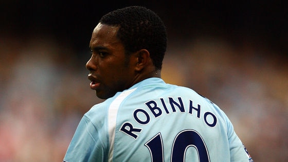 Milan-bound... Robinho experienced two disgruntled years in Manchester (file photo)