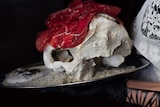 Ham served on top of a skull at the Brisbane Festival