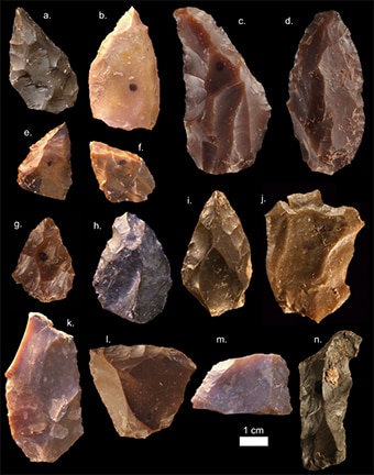 Some of the Middle Age stone tools from Jebel Irhoud