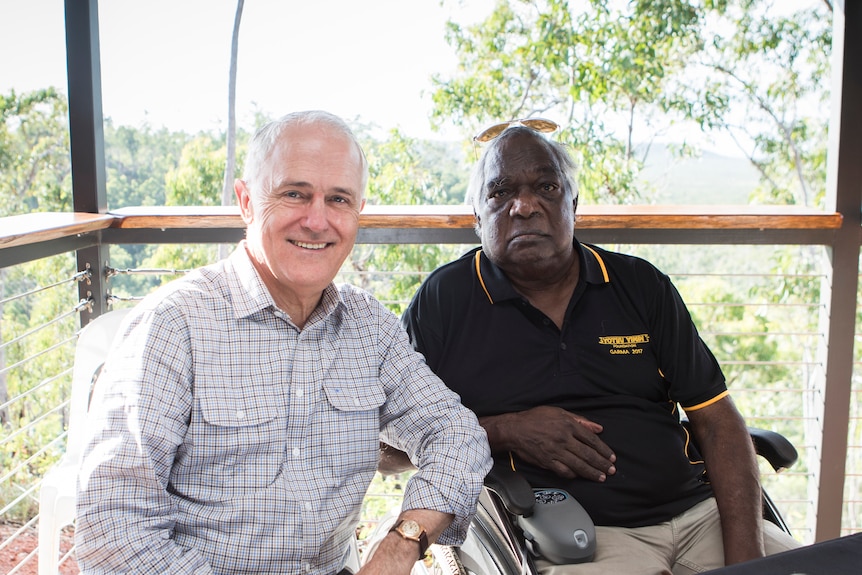 Yunupingu with former prime minister Malcolm Turnbull.