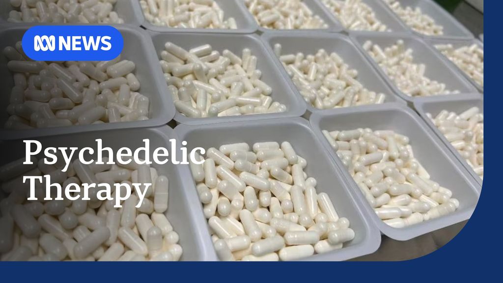 Psychedelic Therapy: Trays of white pills.