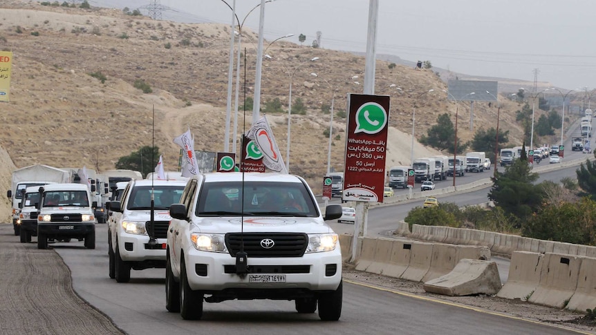 Aid convoy en route to Syria's Madaya