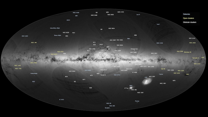 A map showing stars in our Galaxy
