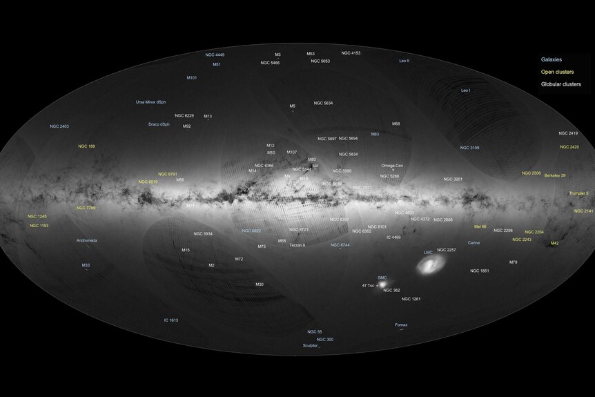 A map showing stars in our Galaxy