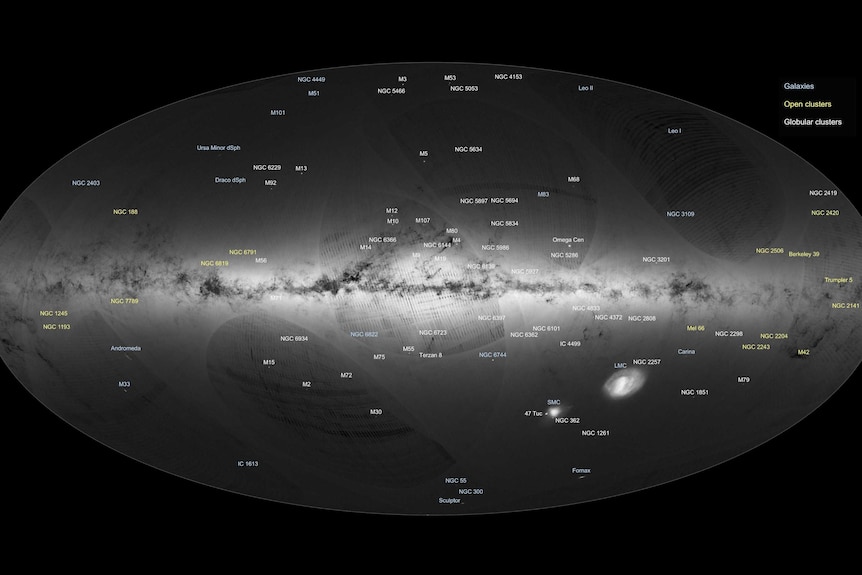 A map showing stars in our Galaxy