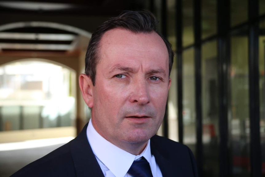 Mark McGowan outside the the Nova studios in Subiaco.