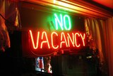 No Vacancy sign on a motel