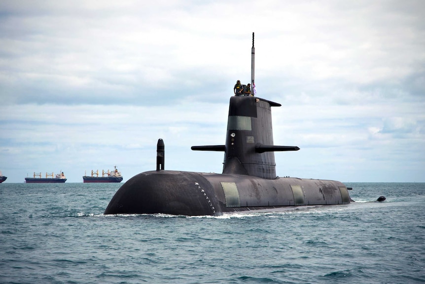 Collins Class submarine, HMAS Sheean at sea