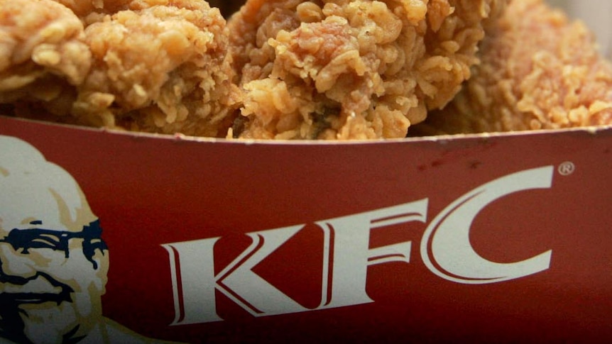 A portion of KFC and chips