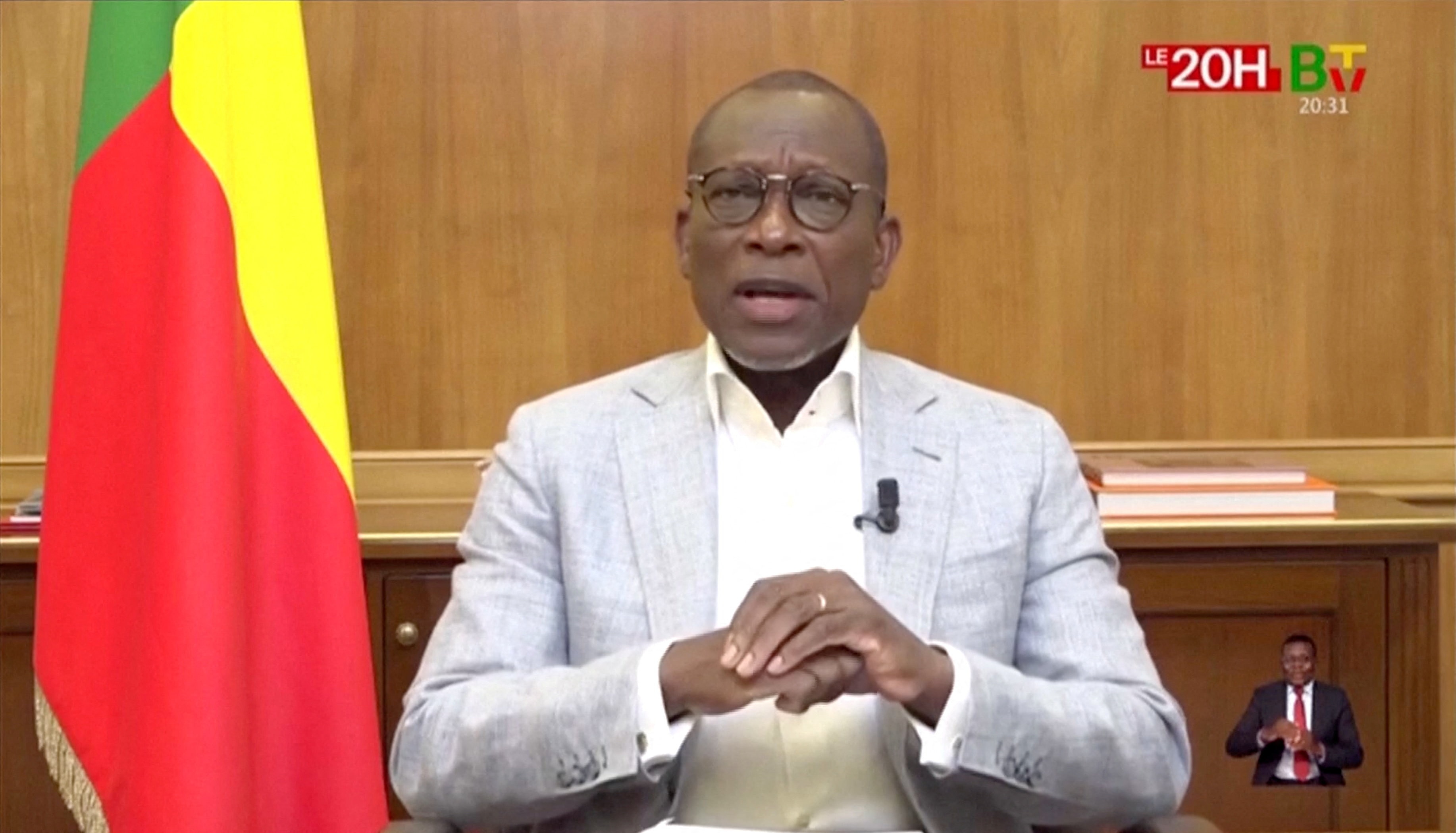 Benin President Patrice Talon addresses nation after coup attempt