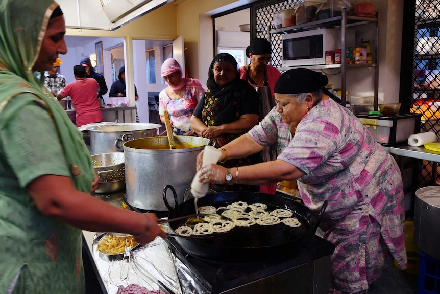 Women making sweets