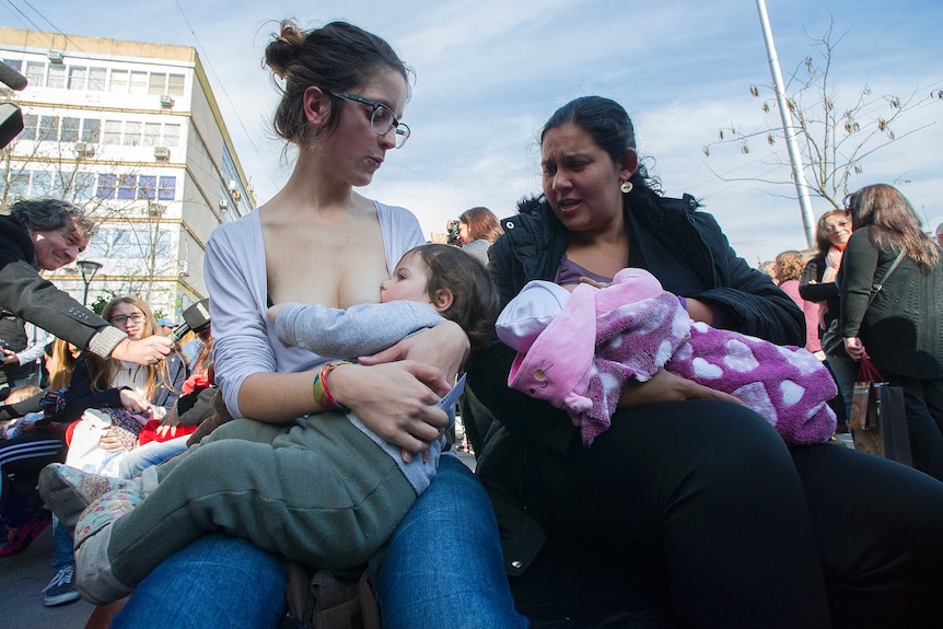 Demonstration at a square in San Isidro