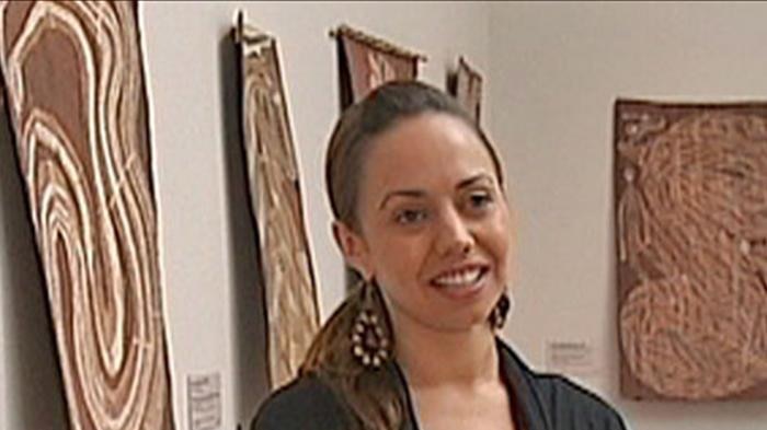 Jirra Harvey is taking part in the NGA's fellowship program aimed at fostering more Indigenous involvement in the arts world.