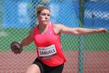 Solid form ... Dani Samuels throws in the women's discus final