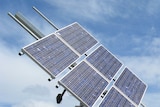 Solar panels at the University of Tasmania's new renewable energy laboratory.