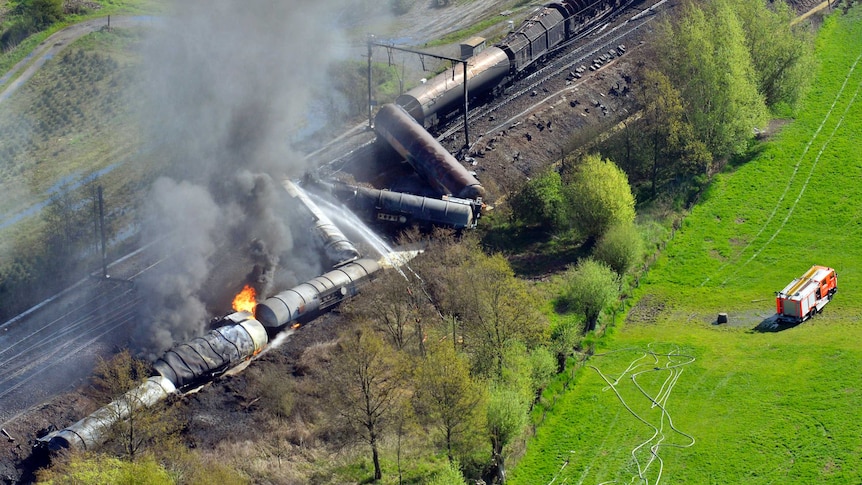 Toxic train crash in Belgium