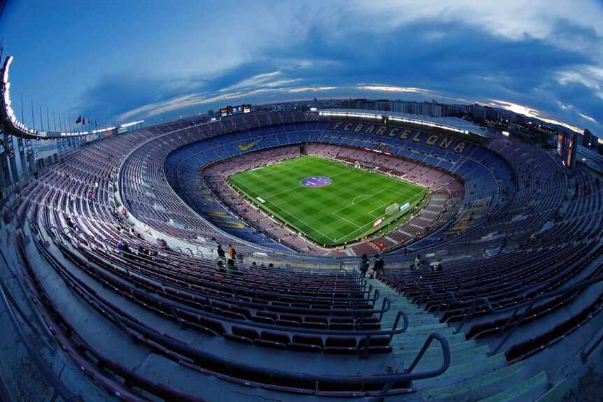 A general view of Camp Nou stadium in Barcelona.