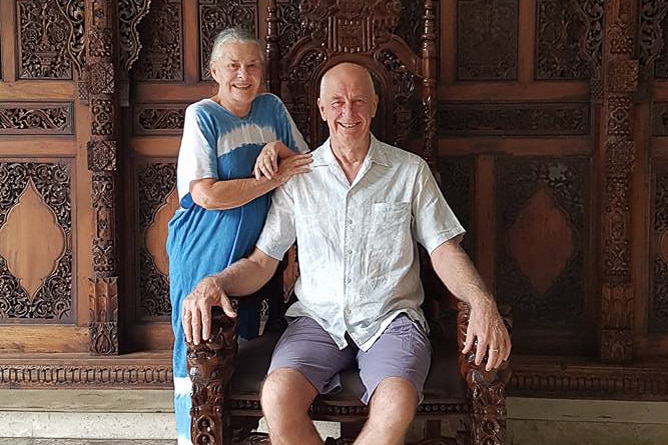 Canberra man Neil O'Riordan with his wife Penelope Blume