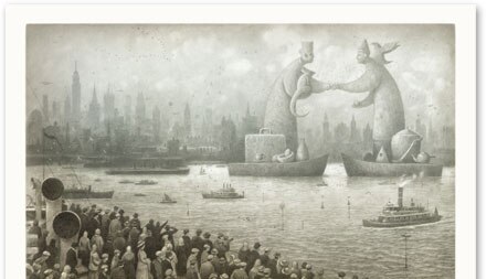 An illustration from The Arrival, by Shaun Tan
