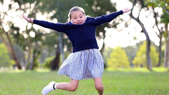 12 year old Angelique Burton-Ho in her school uniform at Oxley College in the NSW southern highlands.