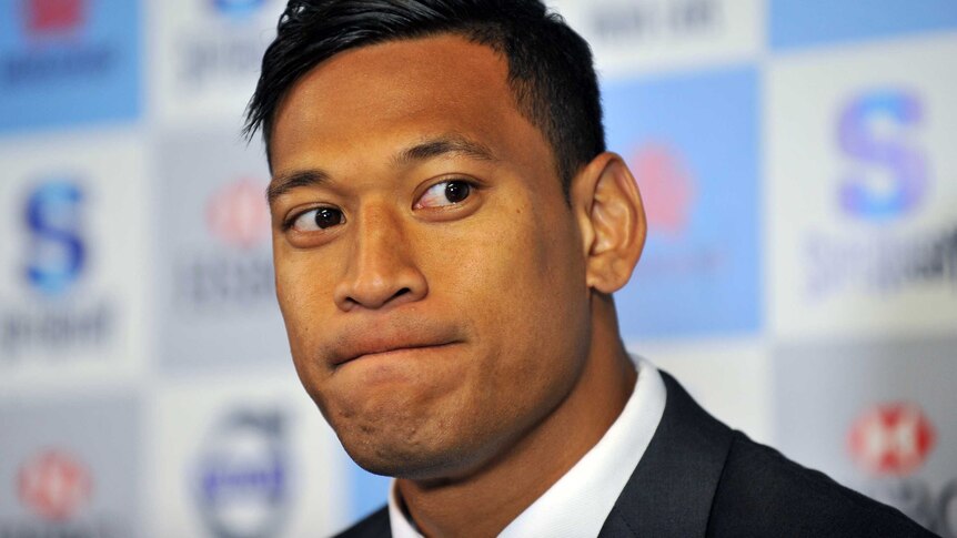 Sealing the deal ... Israel Folau will play Super Rugby for the NSW Waratahs next season.