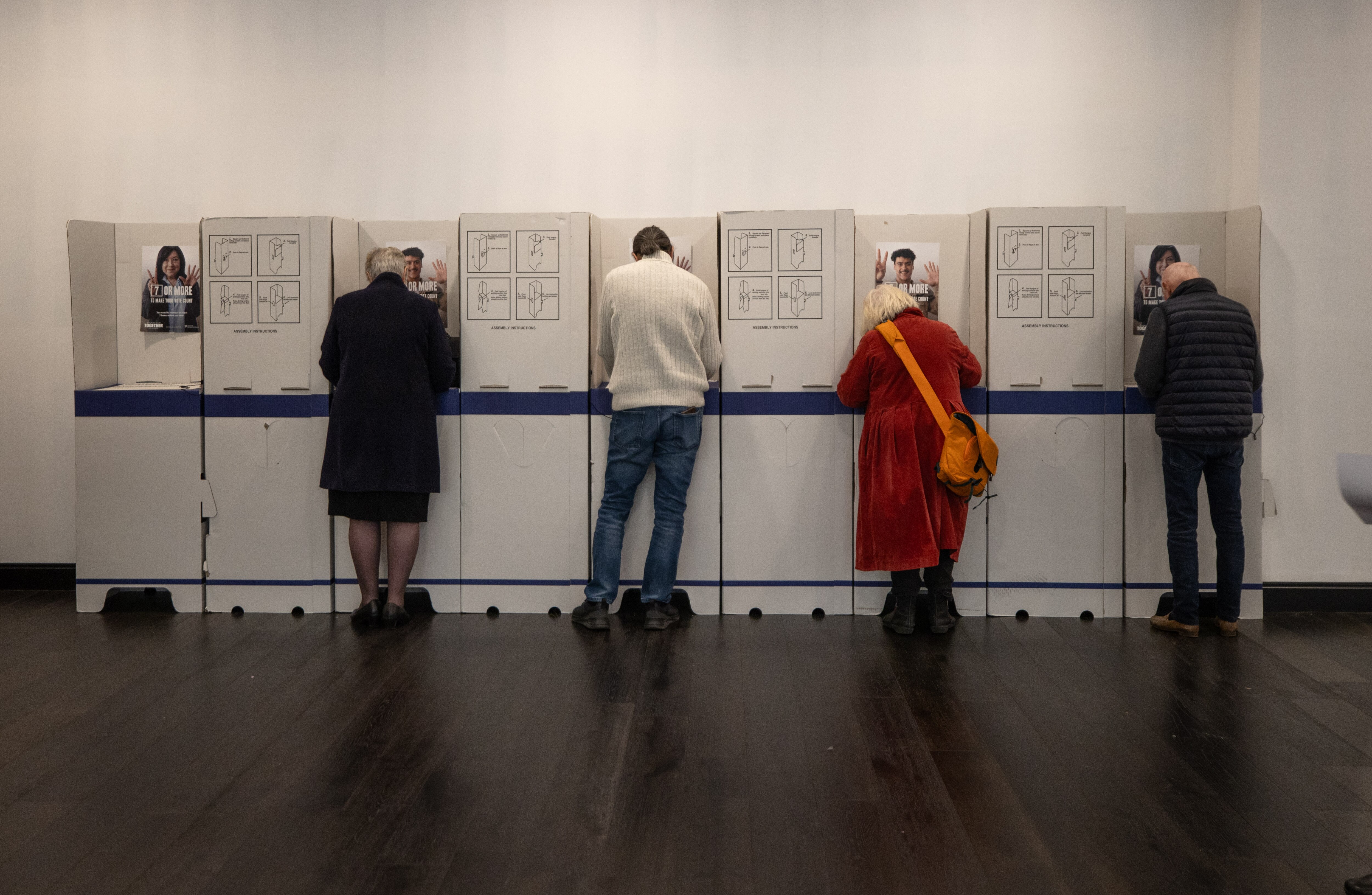 Photos of a prepolling centre for a state election.