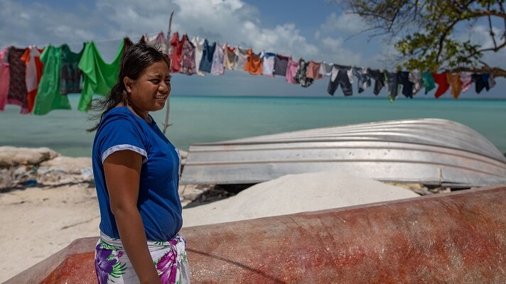 Christina says she can't see a future for her and her husband in Kiribati.