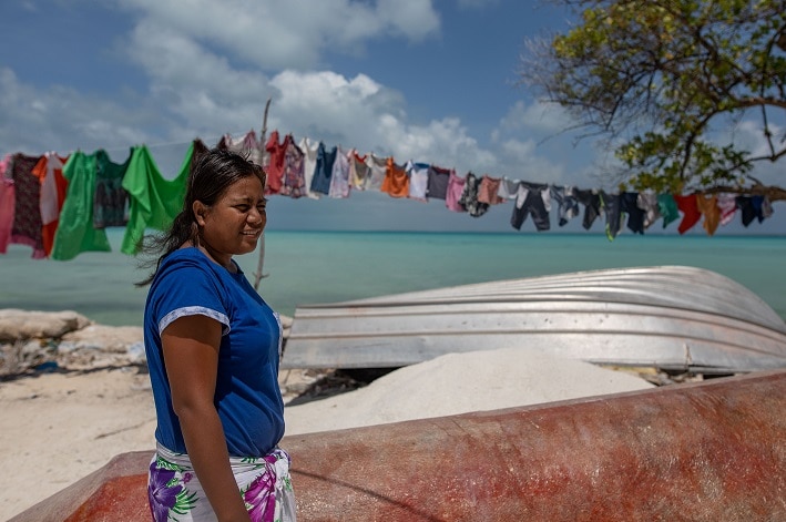 Christina says she can't see a future for her and her husband in Kiribati.
