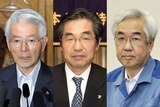 A composite photo former Tokyo Electric Power executives Tsunehisa Katsumata, Ichiro Takekuro and Sakae Muto.