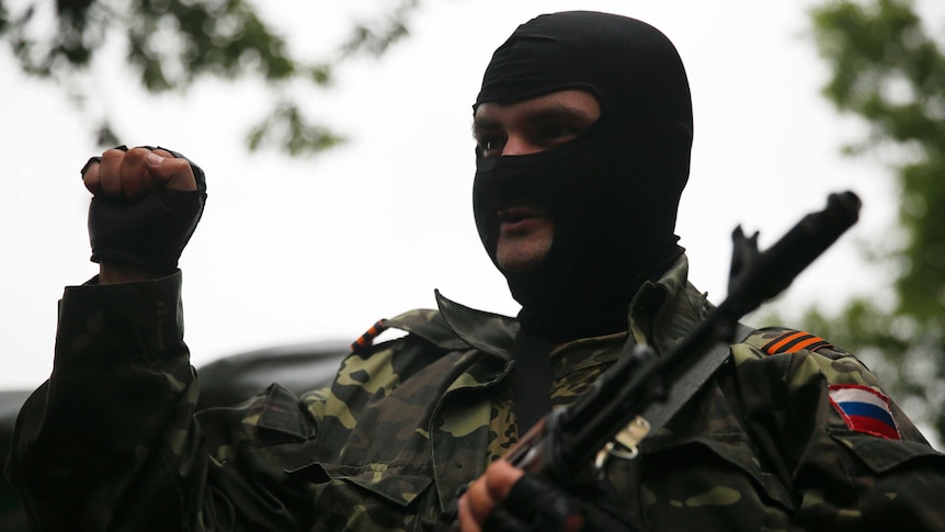 Pro-Russian rebel in Donetsk