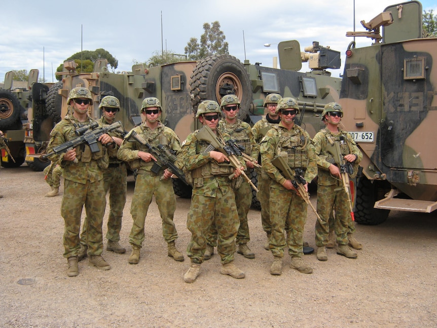 Training timMembers of the 7RAR battalion in Port Augusta for the military exercisee