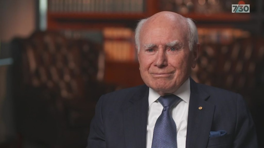 Former prime minister John Howard speaks to 7.30