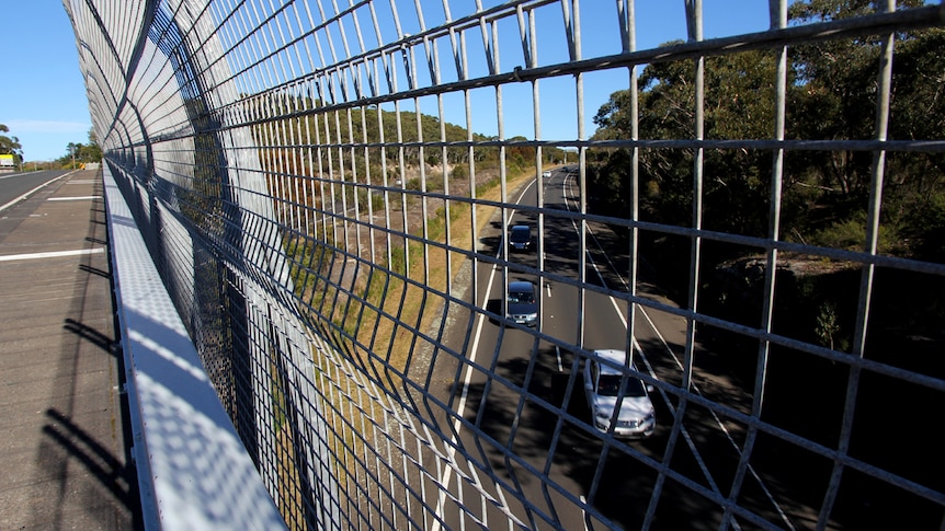 A road with cars on it.